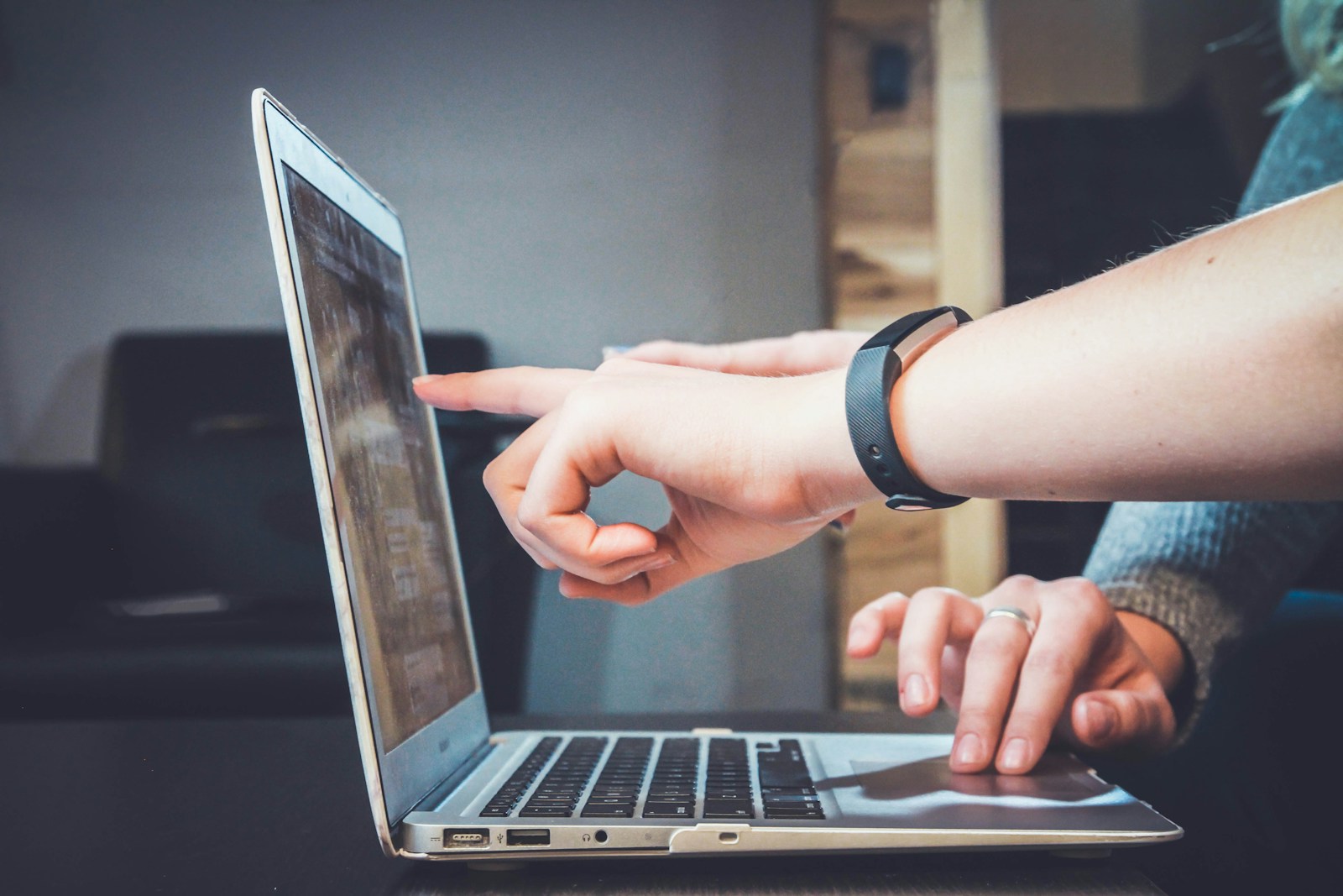 Creative and technology collaborators reviewing a digital experience